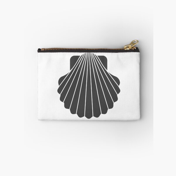 Item preview, Dark Gray Scallop Seashell Beach Graphic designed and sold by pattern-archive.