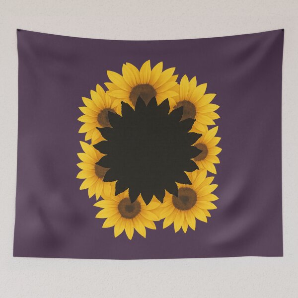 Item preview, Sunflower Silhouette – Bright Yellow Floral Art designed and sold by BROHLine Studio.
