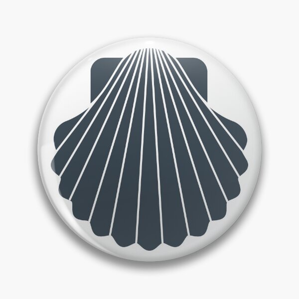 Item preview, Charcoal Scallop Seashell Beach Graphic designed and sold by pattern-archive.