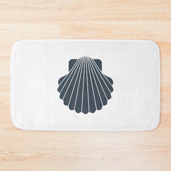 Item preview, Charcoal Scallop Seashell Beach Graphic designed and sold by pattern-archive.
