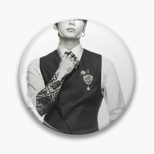 Item preview, Dark Monochrome Kpop Male Portrait With Tattoos And Suit Vest - Aesthetic Korean Pop Art | ⭐⭐⭐⭐⭐ Best Seller designed and sold by FunnyAftertaste.