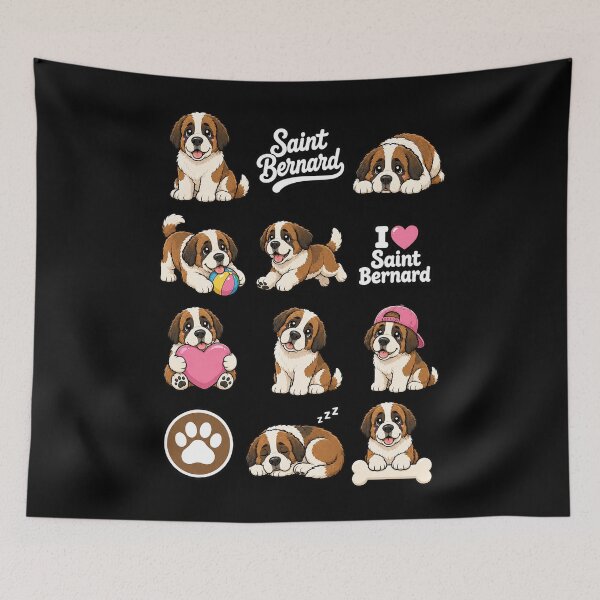 Item preview, Cute Saint Bernard stickers and apparel design designed and sold by rafaeltto.