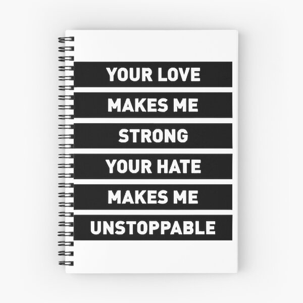 Item preview, Inspirational Quote Iphone Case: Love Makes Me Strong, Hate Unstoppable Gift | Limited Edition designed and sold by Film Tees Official.
