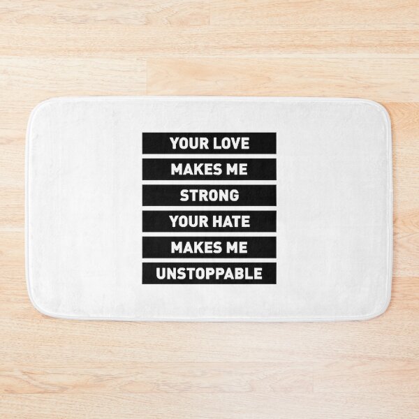 Item preview, Inspirational Quote Iphone Case: Love Makes Me Strong, Hate Unstoppable Gift | Limited Edition designed and sold by Film Tees Official.