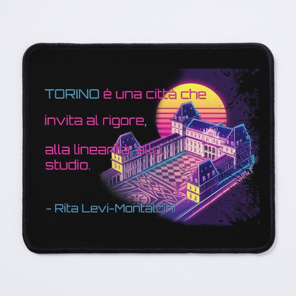 Item preview, Turin Levi-Montalcini Synthwave Sabaude Quotes designed and sold by Torinostalgia.