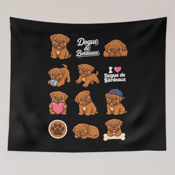 Item preview, Cute Dogue de Bordeaux stickers and apparel design designed and sold by rafaeltto.