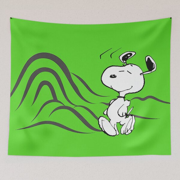 Item preview, Snoopy Walking in Desert Dunes - Minimalist Retro Comic Art designed and sold by Schulz Lightprint Studio.