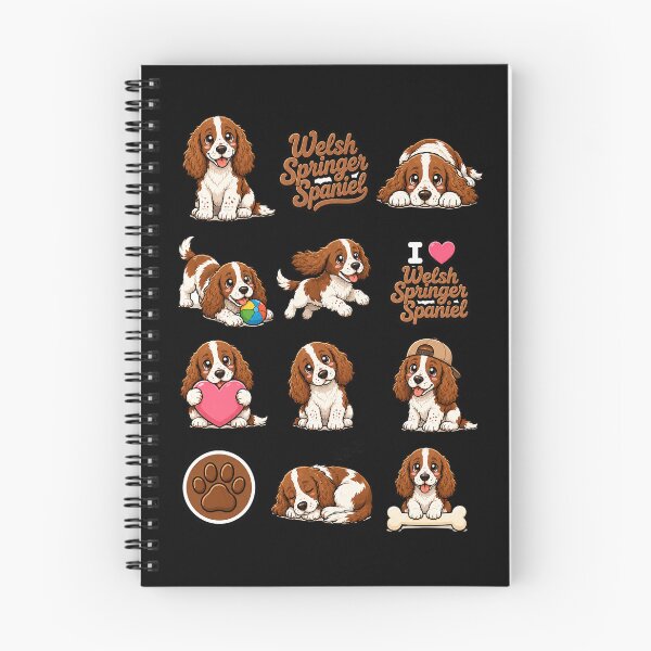 Item preview, Cute Welsh Springer Spaniel stickers and apparel design designed and sold by rafaeltto.