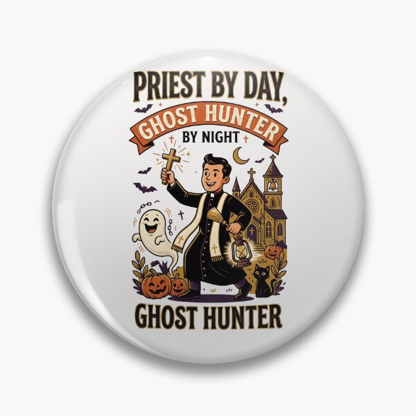 Item preview, Priest by day, ghost hunter by night - Halloween for priest designed and sold by ParadoxParadox.