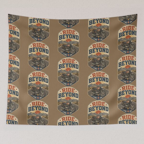 Item preview, Ride Beyond Vintage Motorcycle Adventure Retro Desert Rider  designed and sold by mrworld000.