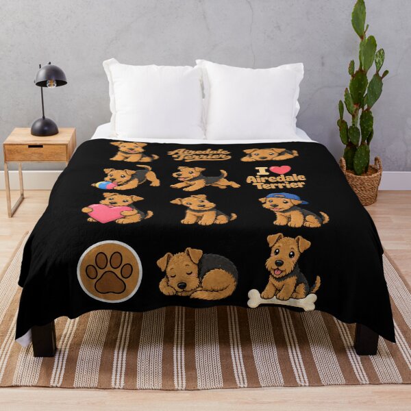 Item preview, Cute Airedale Terrier stickers and apparel design designed and sold by rafaeltto.