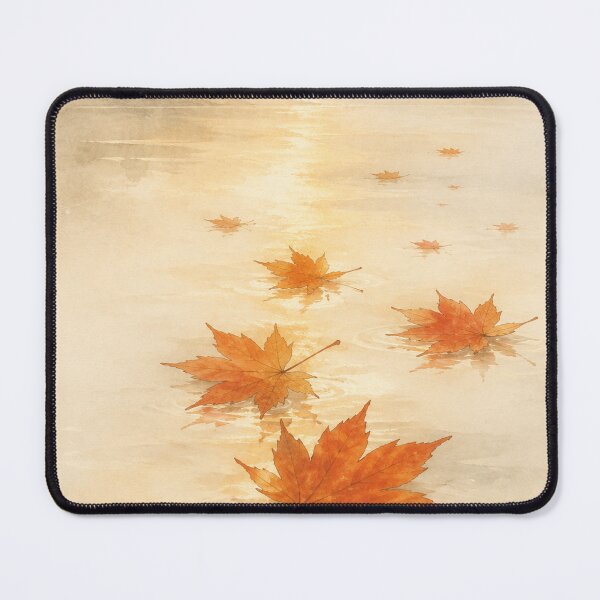 Item preview, Maple Petals on Still Water Poster | Autumn Water Reflection Wall Art designed and sold by LuminaKage.