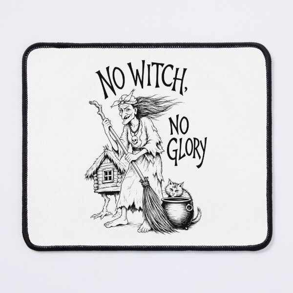 Item preview, No Witch No Glory Baba Yaga Slavic Folklore Art designed and sold by Krasnovaovaova.