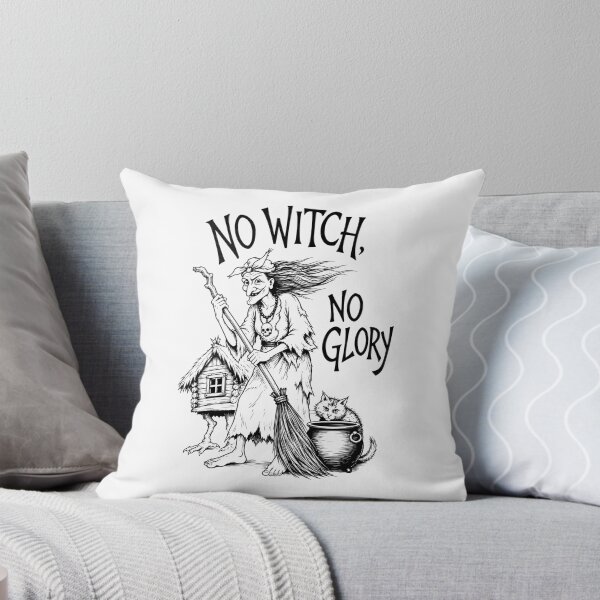 Item preview, No Witch No Glory Baba Yaga Slavic Folklore Art designed and sold by Krasnovaovaova.