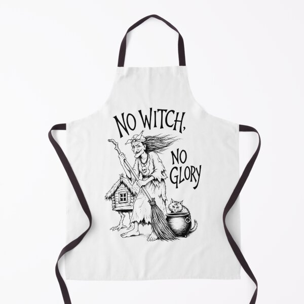 Item preview, No Witch No Glory Baba Yaga Slavic Folklore Art designed and sold by Krasnovaovaova.