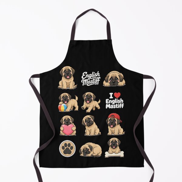 Item preview, Cute English Mastiff stickers and apparel design designed and sold by rafaeltto.