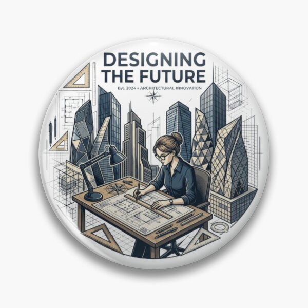 Item preview, Architect Designing the Future Geometric Design designed and sold by PixelStyle Studio.