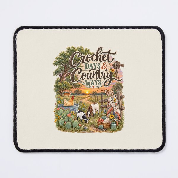 Item preview, Crochet Days & Country Ways | Rustic Crochet Farmhouse Graphic designed and sold by SASS-Crochet.