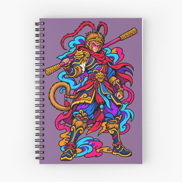 Item preview, Monkey King Sun Wukong Mythological Cyberpunk Neon Warrior designed and sold by KungPowUnicorn.