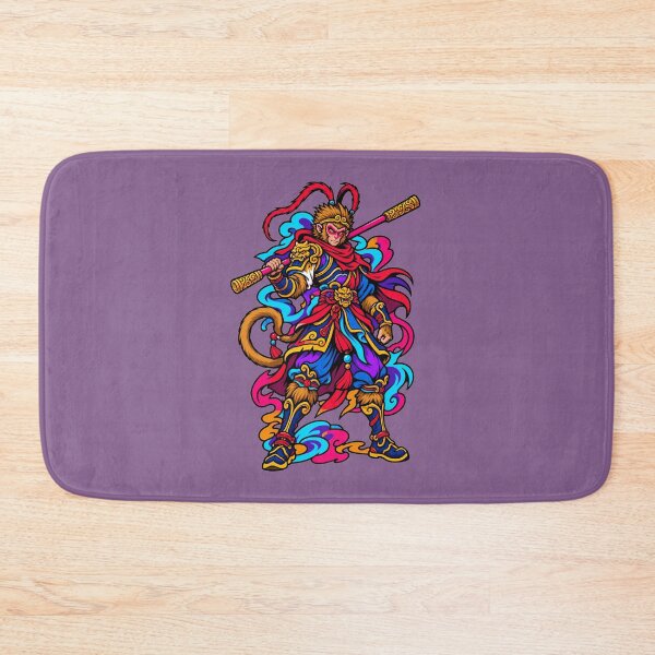 Item preview, Monkey King Sun Wukong Mythological Cyberpunk Neon Warrior designed and sold by KungPowUnicorn.