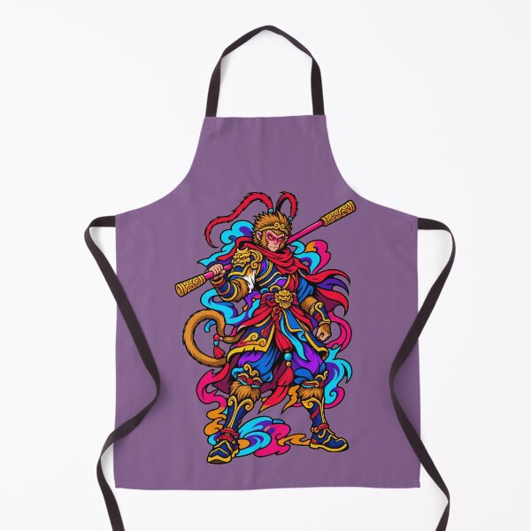 Item preview, Monkey King Sun Wukong Mythological Cyberpunk Neon Warrior designed and sold by KungPowUnicorn.
