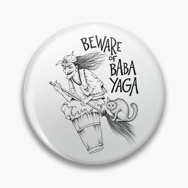 Item preview, Beware of Baba Yaga Flying Witch Folklore Art designed and sold by Krasnovaovaova.