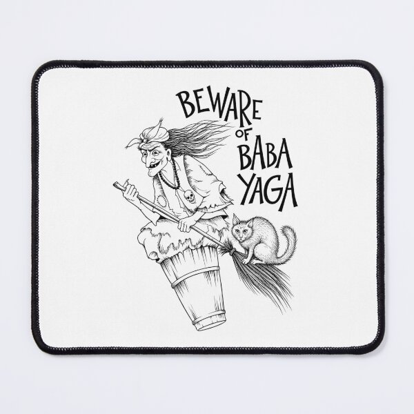 Item preview, Beware of Baba Yaga Flying Witch Folklore Art designed and sold by Krasnovaovaova.