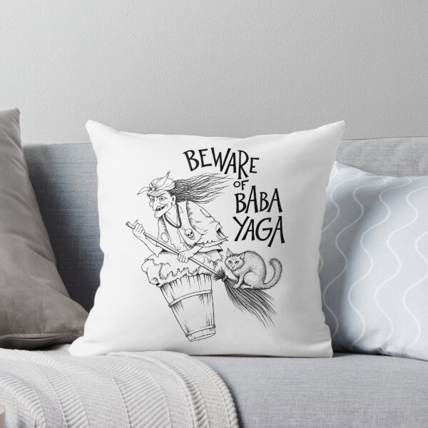 Item preview, Beware of Baba Yaga Flying Witch Folklore Art designed and sold by Krasnovaovaova.