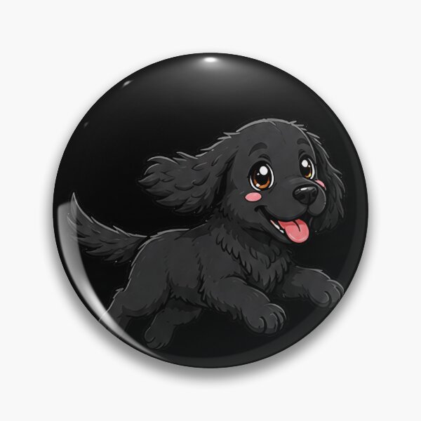 Item preview, Cute Flat Coated Retriever stickers and apparel design designed and sold by rafaeltto.
