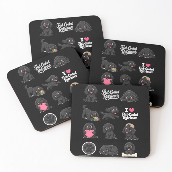 Item preview, Cute Flat Coated Retriever stickers and apparel design designed and sold by rafaeltto.