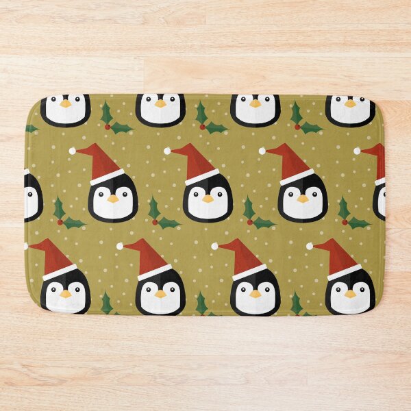 Item preview, Christmas penguins on green designed and sold by reneesillus.