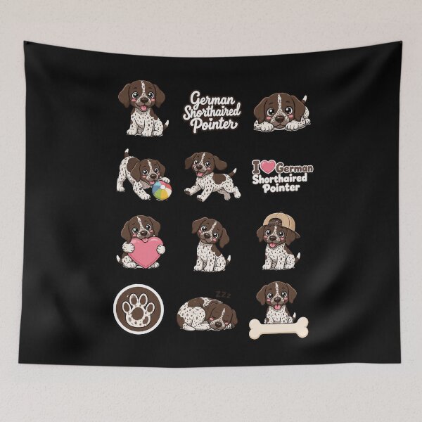 Item preview, Cute German Shorthaired Pointer stickers and apparel design designed and sold by rafaeltto.