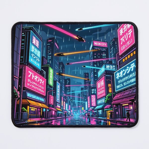 Item preview, Cyberpunk Neon City Street Night Rain designed and sold by Herodestroyer.
