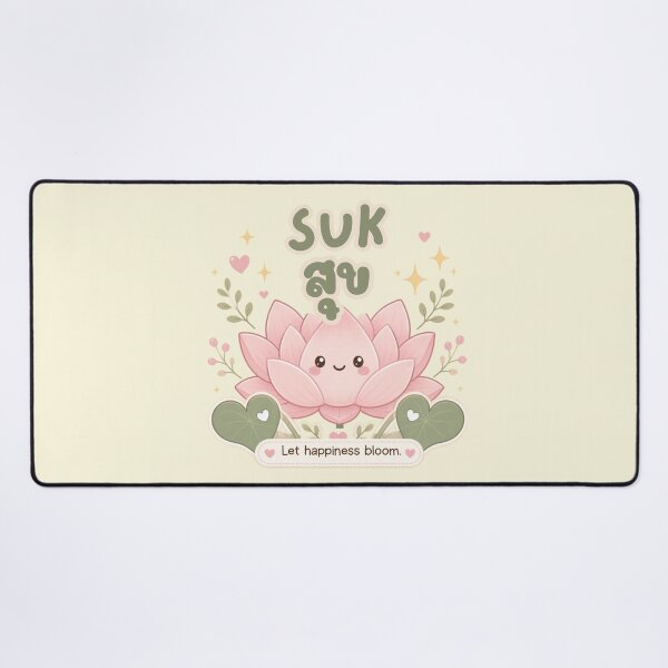 Item preview, Suk | Happiness Blooms – Cute Thai Lotus Illustration | Soft Thailand™ designed and sold by CosmicQuietStudio.