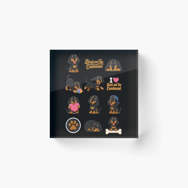 Item preview, Cute Black Tan Coonhound stickers and apparel design designed and sold by rafaeltto.