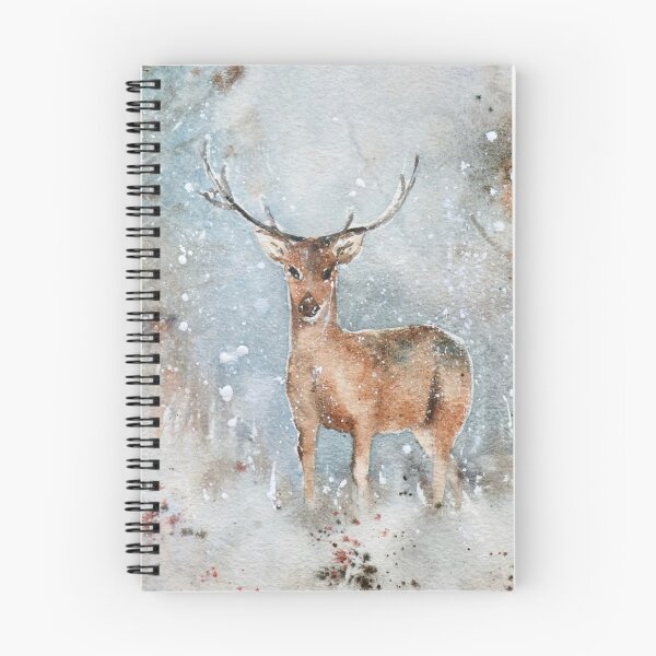 Item preview, Winter Deer – Watercolor Deer in a Snowy Forest designed and sold by PureHopeStudio.