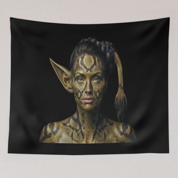 Item preview, Serpent Elf Queen Dark Fantasy Portrait designed and sold by AfresStudio.