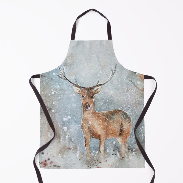 Item preview, Winter Deer – Watercolor Deer in a Snowy Forest designed and sold by PureHopeStudio.