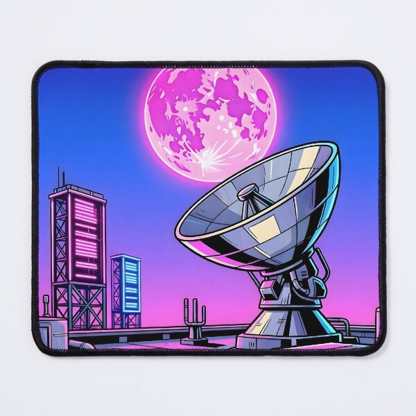 Item preview, Synthwave Satellite Dish Under Pink Moon designed and sold by Herodestroyer.