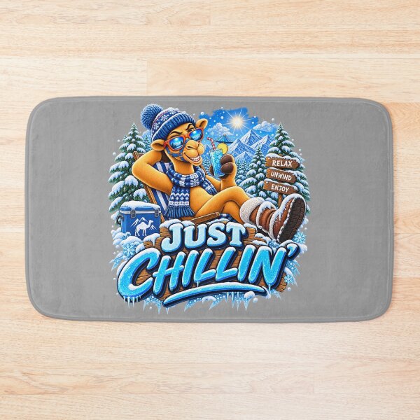 Item preview, Just Chillin' Funny Winter Camel – Snow Christmas Gift – Fun Christmas Gift for Camel Lovers – Funny Camel T-Shirt Gift for Animal Lovers designed and sold by Camel & Quirk.