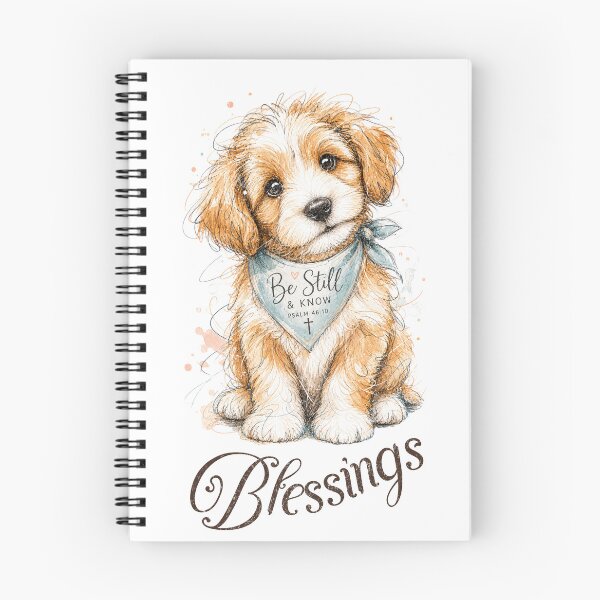 Item preview, Be Still & Know Puppy — Blessings Christian Dog Illustration  designed and sold by Grace Works Studio by Kelly Florence .