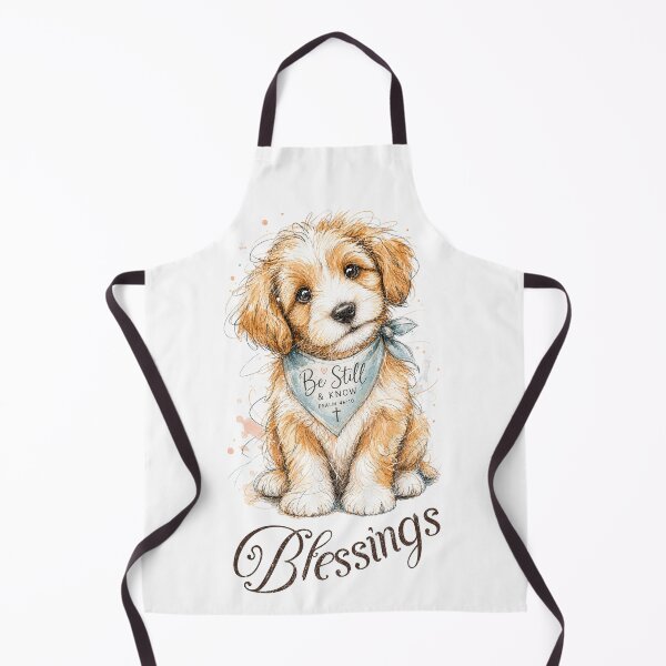 Item preview, Be Still & Know Puppy — Blessings Christian Dog Illustration designed and sold by Grace Works Studio by Kelly Florence .
