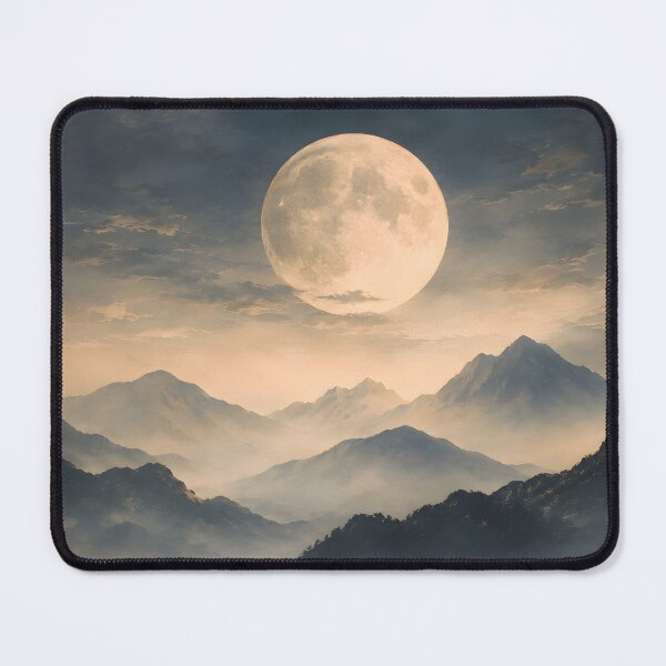 Item preview, Moonlit Mountain Landscape – Mystical Night Nature designed and sold by Sed94.