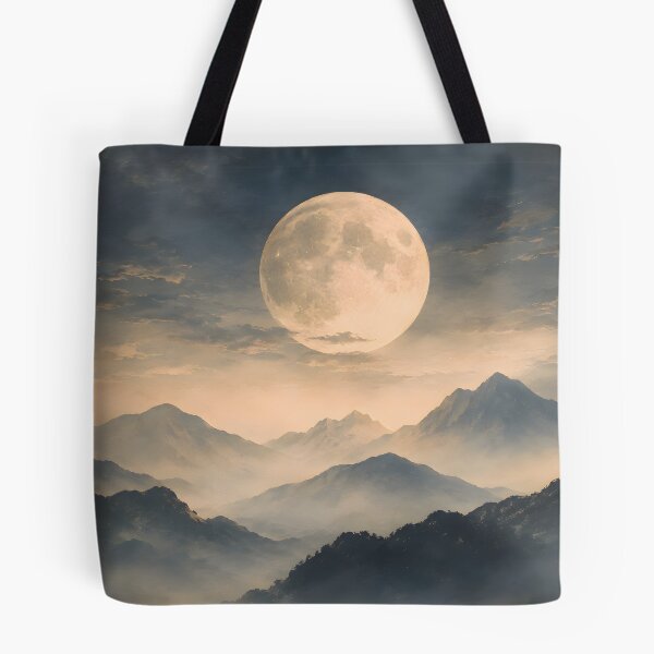 Item preview, Moonlit Mountain Landscape – Mystical Night Nature designed and sold by Sed94.