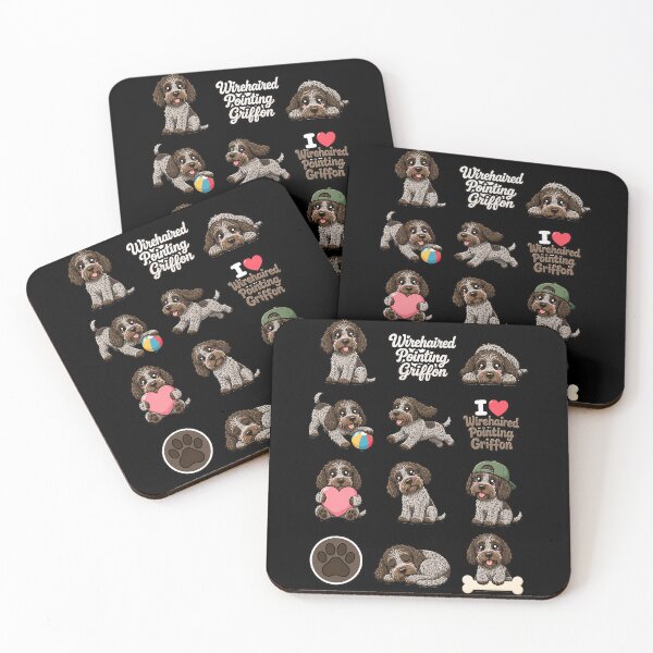 Item preview, Cute Wirehaired Pointing Griffon stickers and apparel design designed and sold by rafaeltto.