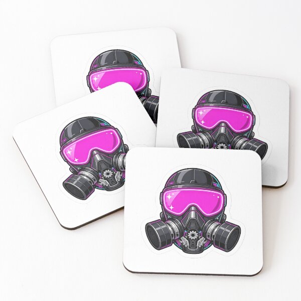 Item preview, Futuristic Cyberpunk Gas Mask Helmet Neon Pink designed and sold by Herodestroyer.