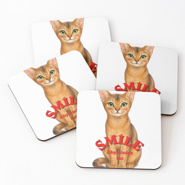 Item preview, SMILE Abyssinian – Cute Abyssinian Cat designed and sold by R&A HANDMADE.