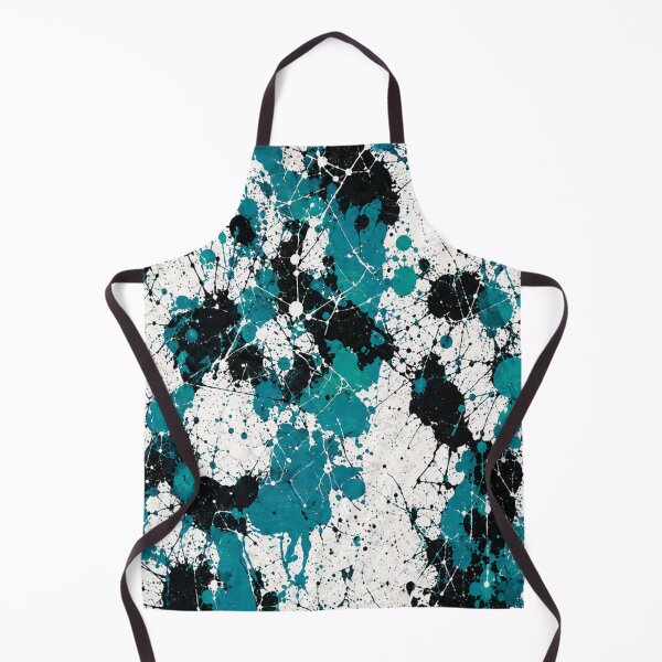 Item preview, Teal and Noir Splatter Action Abstract Art designed and sold by THE SPLATTERED HAUS BY SAGE BANKS.