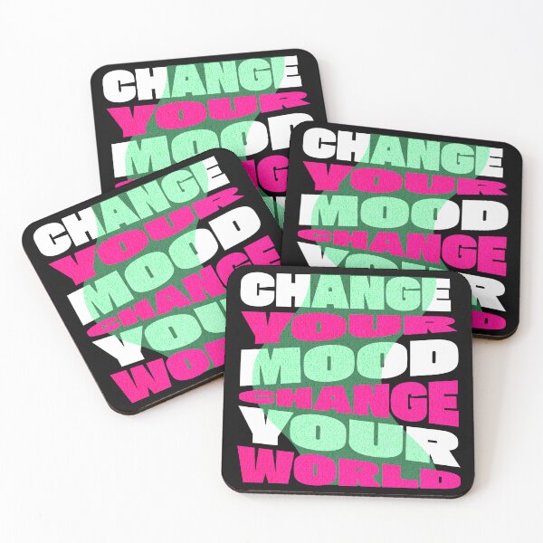 Item preview, Change Your Mood Aesthetic T-Shirt, Pink Positivity Streetwear designed and sold by vec4u.