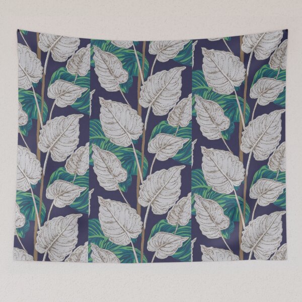 Item preview, Elegant embroidery of tropical leaves showcases artistry  designed and sold by MiraCleAI.
